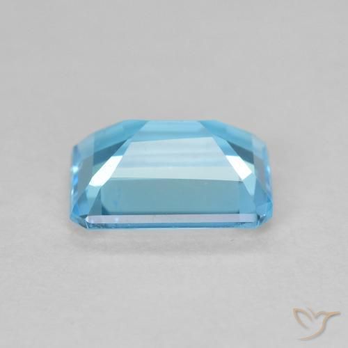 Topacio Azul Suizo natural de 1.80 ct, Corte Octágono / Esmeralda, VS