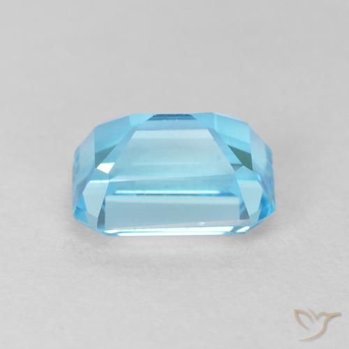 Topacio Azul Suizo natural de 2.16 ct, Corte Octágono / Esmeralda, VVS-VS