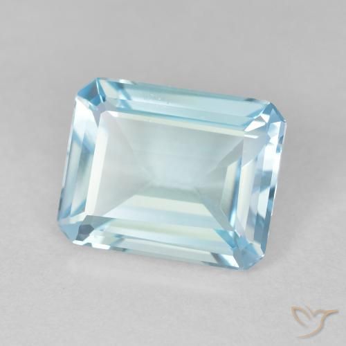 Topacio Azul Cielo natural de 3.71 ct, Corte Octágono / Esmeralda, VVS-VS