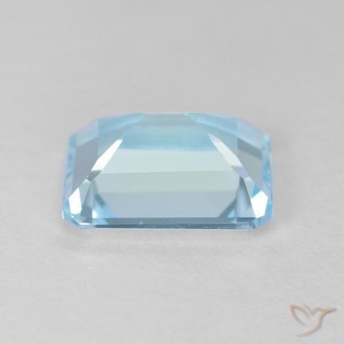 Topacio Azul Cielo natural de 3.71 ct, Corte Octágono / Esmeralda, VVS-VS