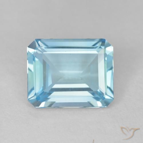 3.67ct Natural Azul Suizo Topacio, corte esmeralda, VVS-VS