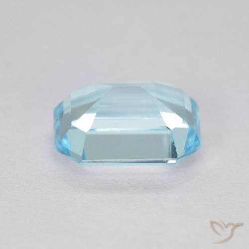 Topacio Azul Suizo natural de 3.71 ct, Corte Octágono / Esmeralda, VVS-VS