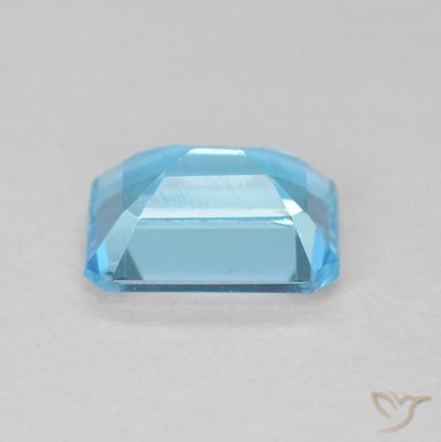 Topacio Azul Suizo natural de 1.90 ct, Corte Octágono / Esmeralda, VVS-VS