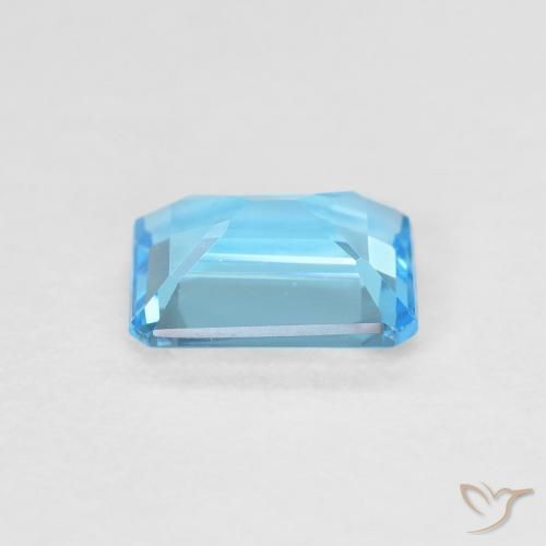 Topacio Azul celeste intenso natural de 1.80 ct, Corte Octágono / Esmeralda, VVS