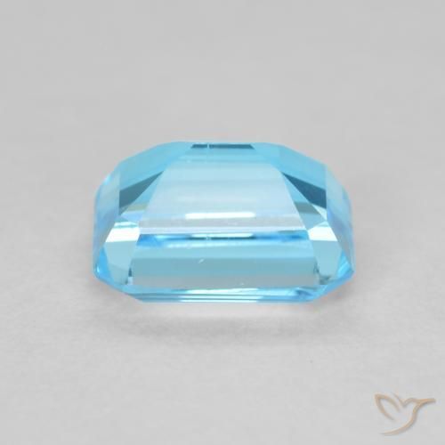Topacio Azul Suizo natural de 2.09 ct, Corte Octágono / Esmeralda, VVS