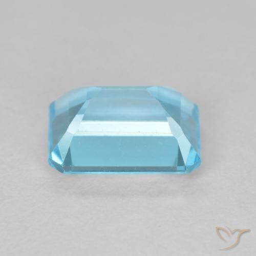 Topacio Azul Suizo natural de 2.02 ct, Corte Octágono / Esmeralda, VVS
