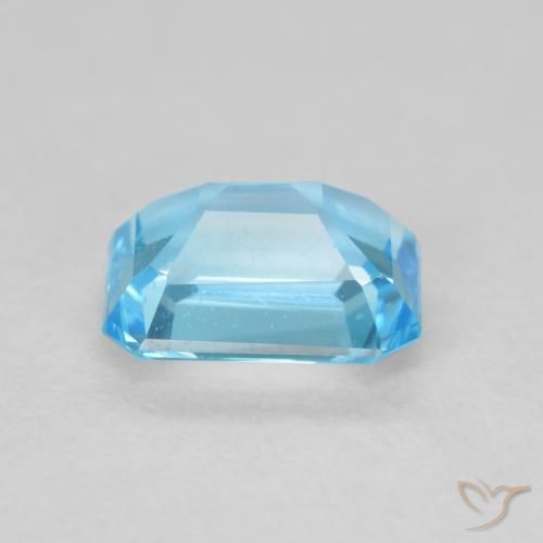 Topacio Azul Suizo natural de 1.90 ct, Corte Octágono / Esmeralda, VVS