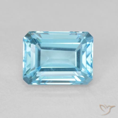 2.24ct Natural Azul Suizo Topacio, corte esmeralda, VVS