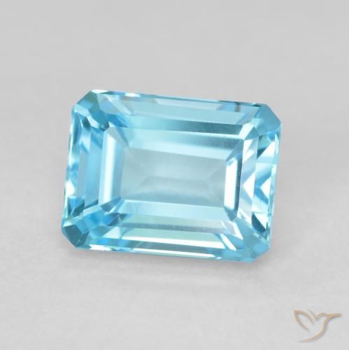 Topacio Azul Suizo natural de 2.24 ct, Corte Octágono / Esmeralda, VVS