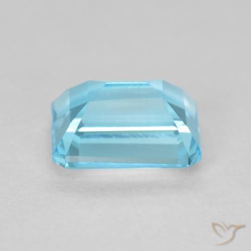 Topacio Azul Suizo natural de 2.24 ct, Corte Octágono / Esmeralda, VVS