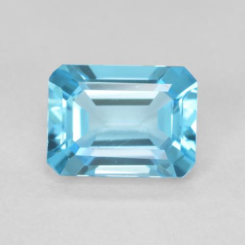 2.05ct Natural Azul Suizo Topacio, corte esmeralda, VVS