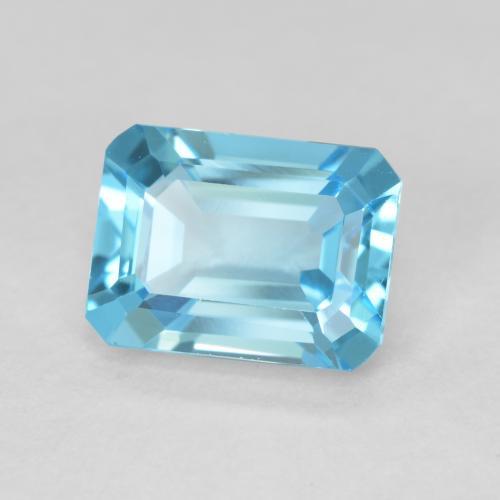 Topacio Azul Suizo natural de 2.05 ct, Corte Octágono / Esmeralda, VVS