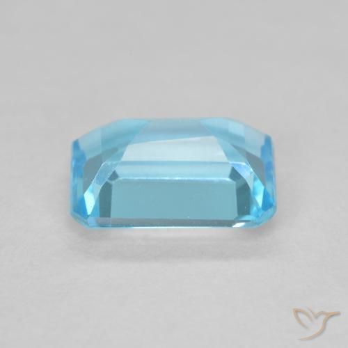 Topacio Azul Suizo natural de 1.78 ct, Corte Octágono / Esmeralda, VVS