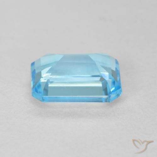 Topacio Azul Suizo natural de 1.99 ct, Corte Octágono / Esmeralda, VVS