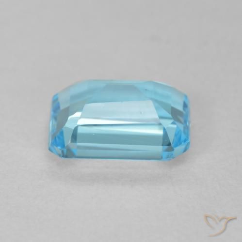 Topacio Azul Suizo natural de 2.08 ct, Corte Octágono / Esmeralda, VVS