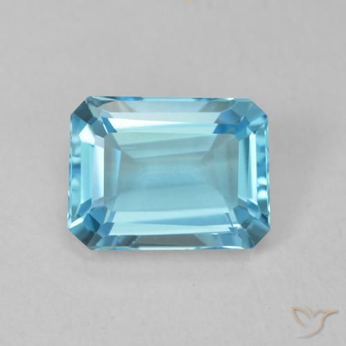 2.04ct Natural Azul Suizo Topacio, corte esmeralda, VVS