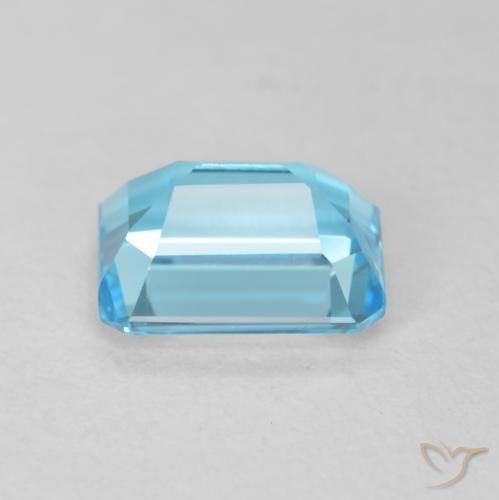 Topacio Azul Suizo natural de 2.09 ct, Corte Octágono / Esmeralda, VVS