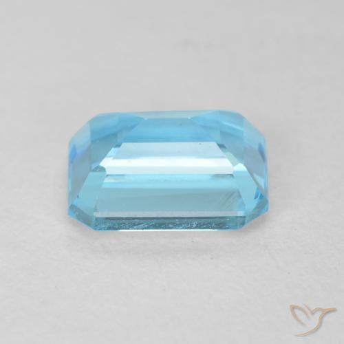 Topacio Azul Suizo natural de 2.11 ct, Corte Octágono / Esmeralda, VVS