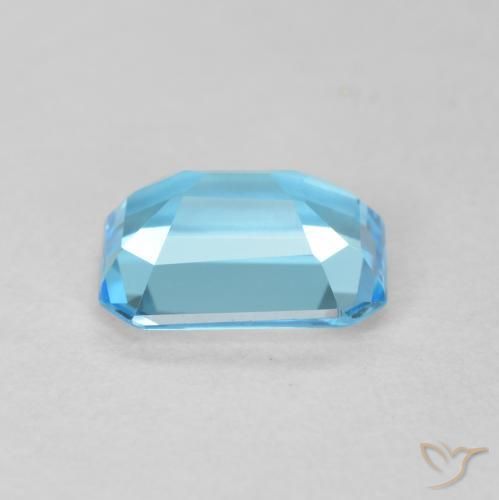 Topacio Azul Suizo natural de 1.80 ct, Corte Octágono / Esmeralda, VVS