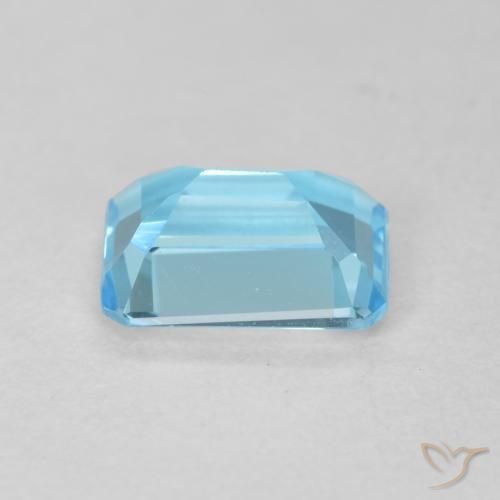 Topacio Azul Suizo natural de 1.81 ct, Corte Octágono / Esmeralda, VVS