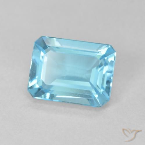 Topacio Azul Suizo natural de 2.02 ct, Corte Octágono / Esmeralda, VVS