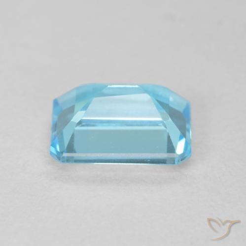 Topacio Azul Suizo natural de 2.02 ct, Corte Octágono / Esmeralda, VVS