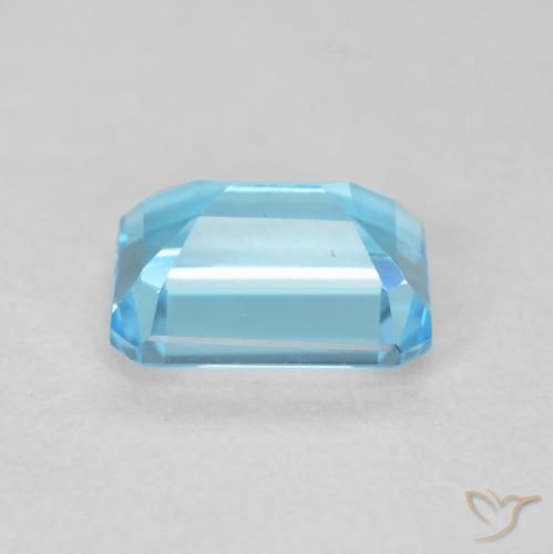 Topacio Azul Suizo natural de 2.14 ct, Corte Octágono / Esmeralda, VVS