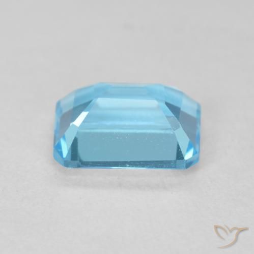 Topacio Azul Suizo natural de 2.08 ct, Corte Octágono / Esmeralda, VVS