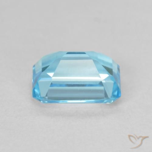 Topacio Azul Suizo natural de 2.20 ct, Corte Octágono / Esmeralda, VVS