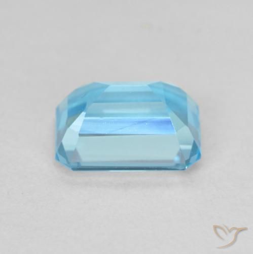 Topacio Azul Suizo natural de 2.14 ct, Corte Octágono / Esmeralda, VVS