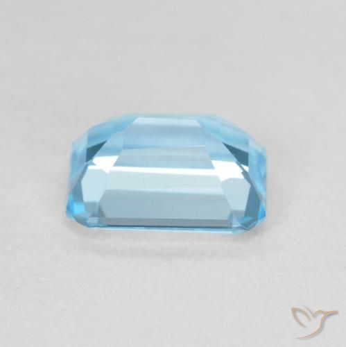 Topacio Azul Suizo natural de 2.06 ct, Corte Octágono / Esmeralda, VVS
