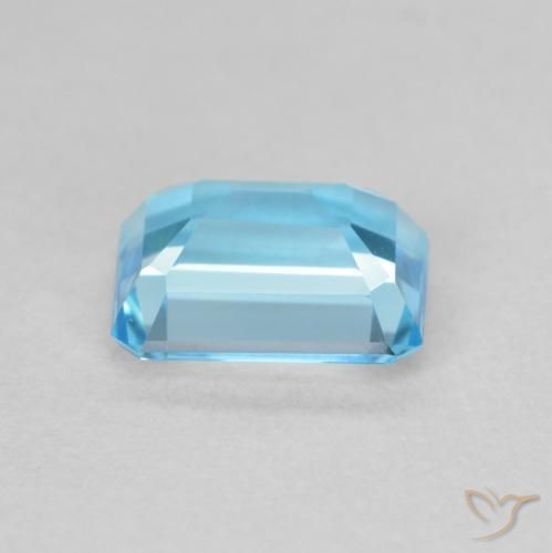 Topacio Azul Suizo natural de 1.99 ct, Corte Octágono / Esmeralda, VVS