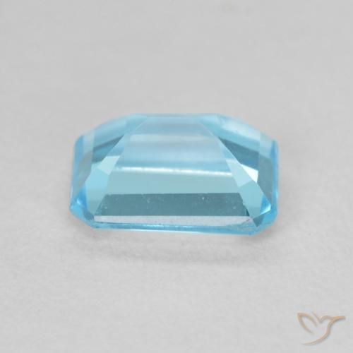 Topacio Azul Suizo natural de 2.12 ct, Corte Octágono / Esmeralda, VVS