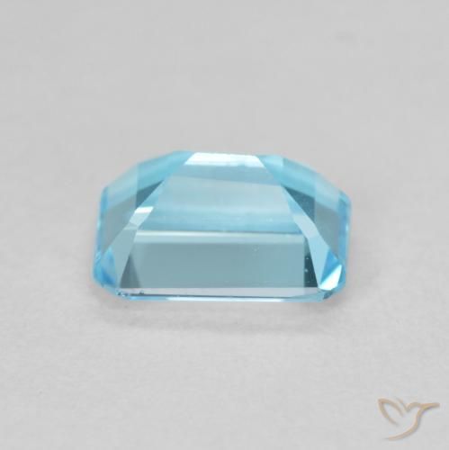 Topacio Azul Suizo natural de 1.84 ct, Corte Octágono / Esmeralda, VVS