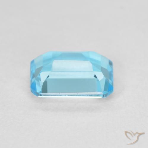 Topacio Azul Suizo natural de 1.86 ct, Corte Octágono / Esmeralda, VVS