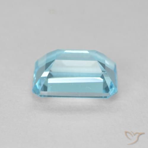 Topacio Azul cielo claro natural de 2.00 ct, Corte Octágono / Esmeralda, VVS