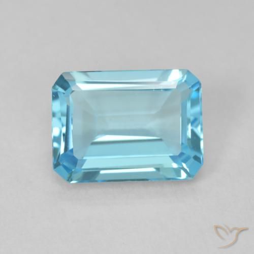 1.77ct Natural Azul cielo claro Topacio, corte esmeralda, VVS