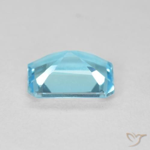 Topacio Azul Suizo natural de 1.68 ct, Corte Octágono / Esmeralda, VVS