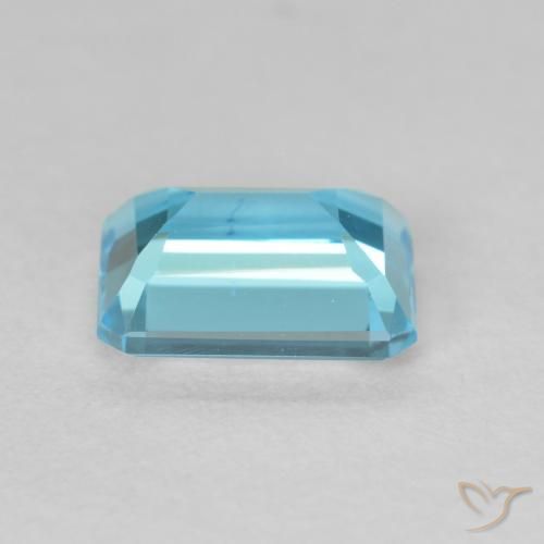 Topacio Azul Suizo natural de 1.93 ct, Corte Octágono / Esmeralda, VVS