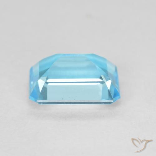 Topacio Azul Suizo natural de 1.87 ct, Corte Octágono / Esmeralda, VVS