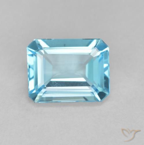 1.95ct Natural Azul Suizo Topacio, corte esmeralda, VVS