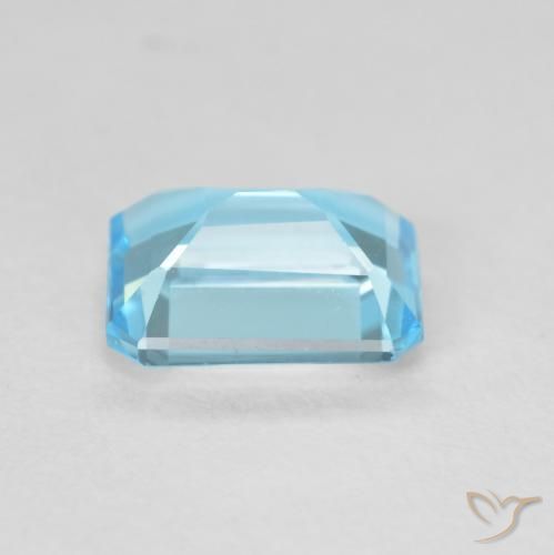 Topacio Azul Suizo natural de 1.95 ct, Corte Octágono / Esmeralda, VVS