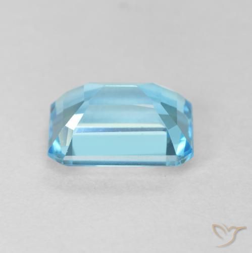 Topacio Azul Suizo natural de 2.02 ct, Corte Octágono / Esmeralda, VVS