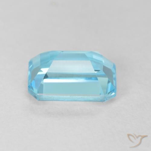 Topacio Azul Suizo natural de 2.08 ct, Corte Octágono / Esmeralda, VVS