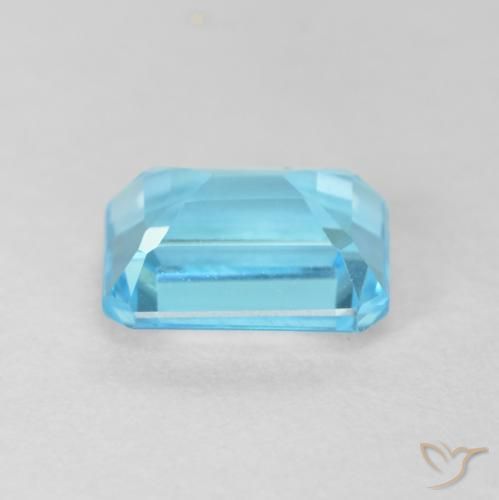 Topacio Azul Suizo natural de 2.17 ct, Corte Octágono / Esmeralda, VVS