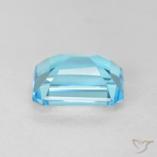 Topacio Azul Suizo natural de 2.08 ct, Corte Octágono / Esmeralda, VVS