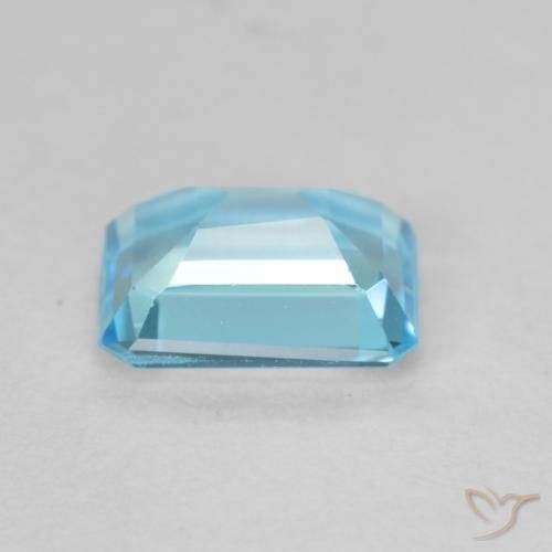 Topacio Azul Suizo natural de 1.95 ct, Corte Octágono / Esmeralda, VVS
