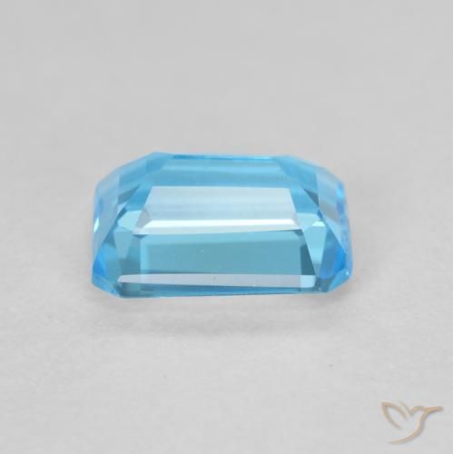 Topacio Azul Suizo natural de 1.97 ct, Corte Octágono / Esmeralda, VVS-VS