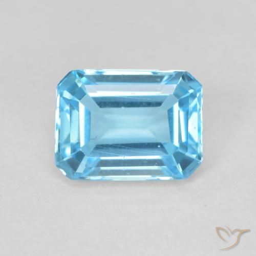 1.98ct Natural Azul Suizo Topacio, corte esmeralda, VVS-VS