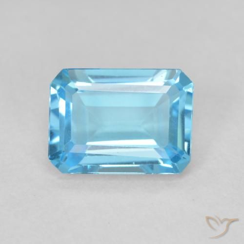 1.83ct Natural Azul Suizo Topacio, corte esmeralda, VVS-VS